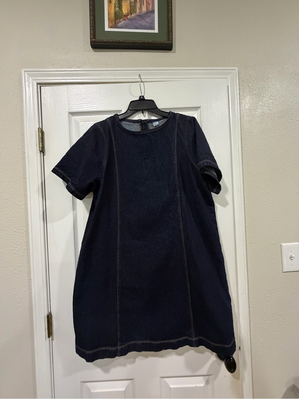 Old Navy Dark Navy Short-Sleeve Denim Dress